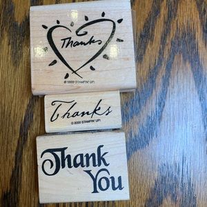 3 thank you  rubber stamps